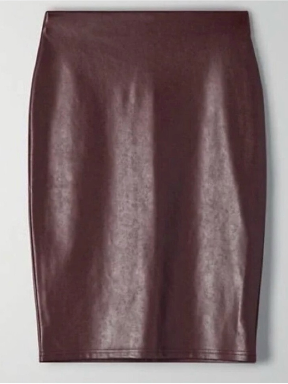 Aritzia Babaton Vegan Leather Pencil Skirt in Deep Wine XS